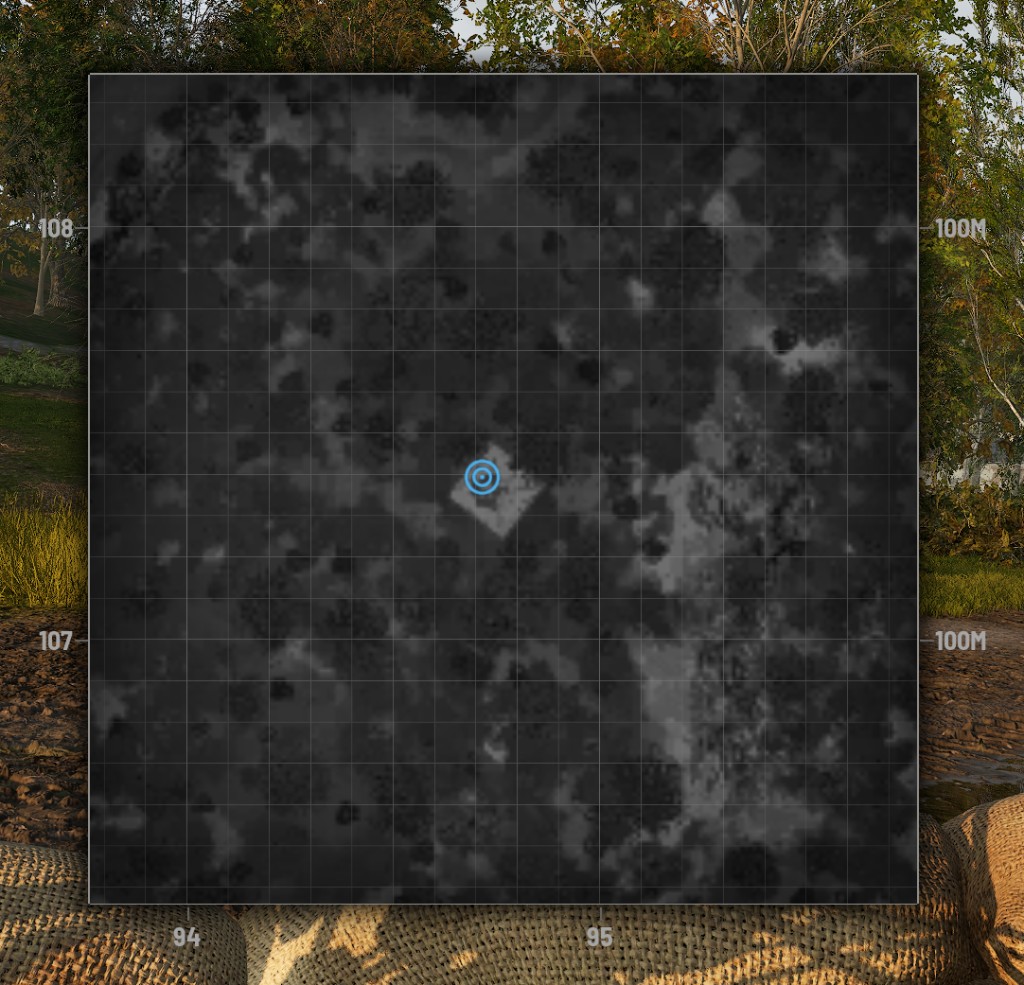 Tactical map zoom with 100M grid labels